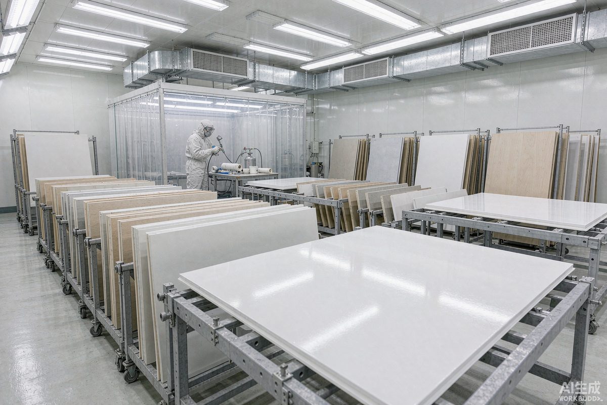 立观展览油漆工车间实景